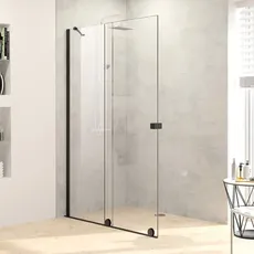 Bild von Xtensa pure Walk-In Gleittür 1teilig, mit festem Segment, Breite:140cm, Anschlag links, Stabilisationsbügel, XT0125,