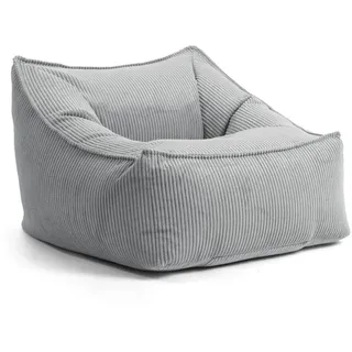 mokebo Sitzsack Sessel aus Cord Der Lümmel XXL Sitzsack, Cord Sessel oder Sitz Sessel in Grau