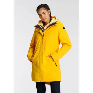 3-in-1-Funktionsparka ICEPEAK "PHILIPPSBU", Damen, Gr. 40, gelb, Obermaterial: 100% Polyester. Futter: 100% Polyester. Innenjacke: 100% Polyester. Wattierung: 100% Polyester, ca. Mitte Oberschenkel, mit verstellbarem Klettverschluss, Jacken 3-in-1-Funktionsparka, Winterjacke Wasserdicht, Winddicht & Atmungsaktiv