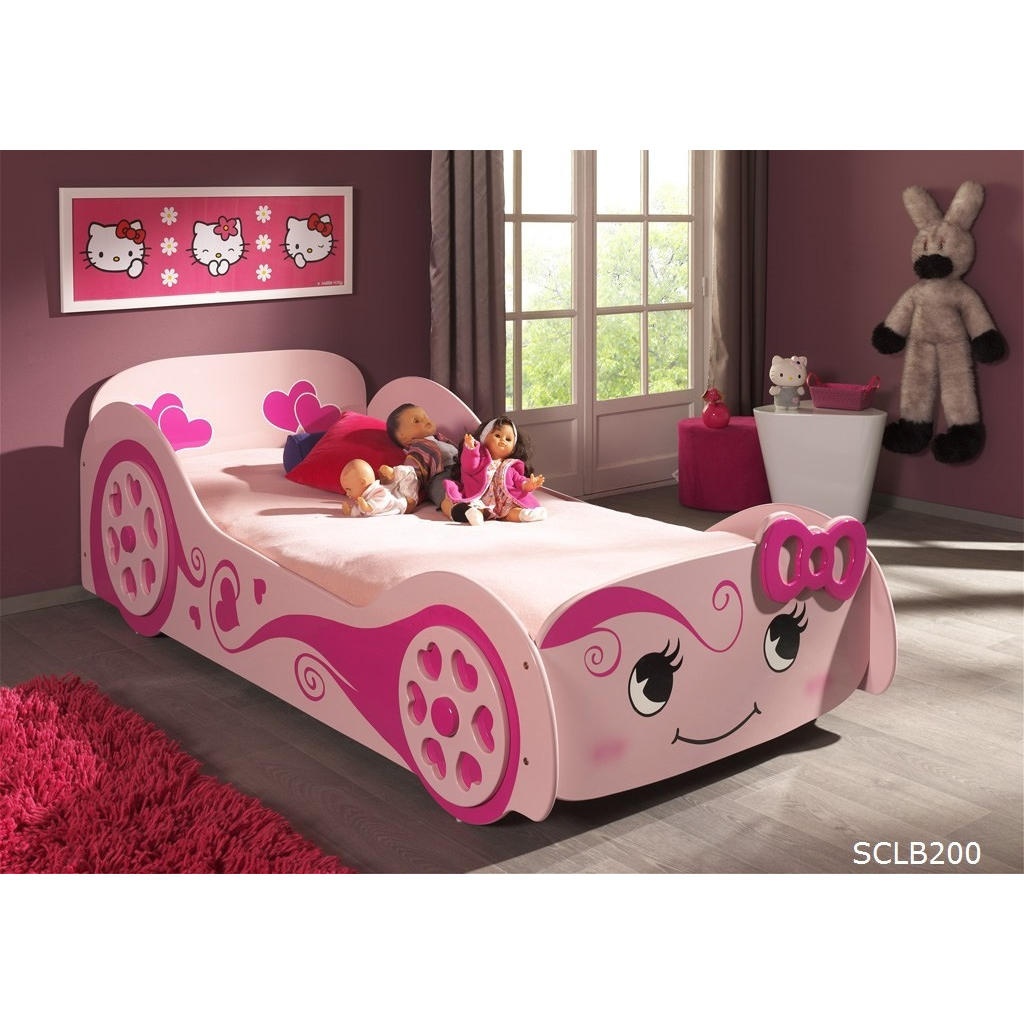 Bild von Autobett Pretty Girl 90 x 200 cm rosa