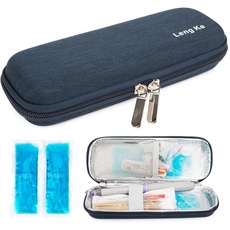 YOUSHARES Insulin Kühltasche für Zuckerkrank Medikamente - Praktische Reisetasche für Insulin Pen, Spritzen & Zubehör (Navy blau)