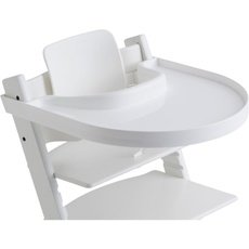 Playtray Tripp Trapp Tisch - Geeignet für alle versionen des Stokke Stuhl, Einfach zu montieren, 100% BPA-frei, Weiß