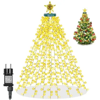 aneeway LED Lichterkette 2 m Kunststoff 410 LEDs Kaltweiß