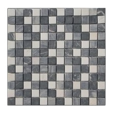 Mosaikmatte Marmor Grau Weiß Mix 30 cm x 30 cm