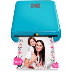 KODAK Step Instant Fotodrucker mit Bluetooth/NFC, ZINK-Technologie und KODAK App für iOS und Android (Blau) druckt 2 x 3 Zoll selbstklebende Fotos (‎12.7 x 7.6 x 2.5 cm)