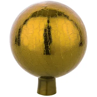 VERDOBA - Rosenkugel - Gartenkugel für den Garten - Dekokugeln Aussenbereich in vielen Farben - Dekokugel aus Handarbeit - Dekokugel für den Garten (Gold Kristall, 15 cm)