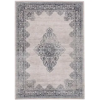 benuta pop Teppich Laury Grau 200x300 cm - Vintage-Stil Teppich im Used-Look