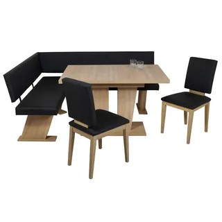 MSZ Design Eckbankgruppe Eckbank Essgruppe VERONA 150 x 181 cm Sonoma Eiche - Braun