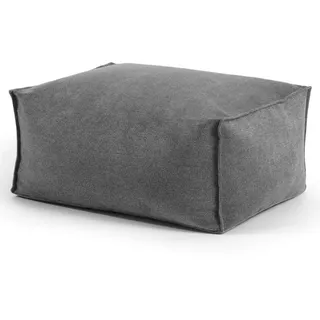 mokebo Pouf Stoff 60 x 25 x 45 cm Grau