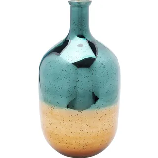 Kare Design Deko Vase Lizy Shine Multi, blau/Gold, Blumenvase, Dekorationsvase, Gefäß für Blumen, Tischvase, 50cm
