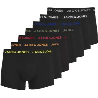 JACK & JONES 7er-Pack Herren Trunks – Bequeme, Elastische Unterhosen – Jersey Baumwoll-Mix, Atmungsaktiv & Stretch – Perfekt für Alltag & Sport