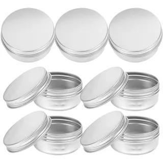 18 Aluminiumdosen Rund 50g Gewürzdosen mit Schraubverschluss für kleine Gegenstände und Gewürzaufbewahrung Reisebehälter Silber