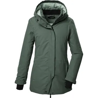 KILLTEC Damen Kow 93 Wmn Pkr Funktionsparka/Parka Mit Kapuze, Grün/grau, 38 EU