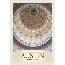 Blechschild 20x30 cm - Austin Texas USA Amerika Architektur