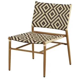 Gardenson Loungesessel , Braun, Beige , Metall, Kunststoff , zylindrisch , 56x77x69 cm , Gartenmöbel, Loungemöbel, Lounge-Serien