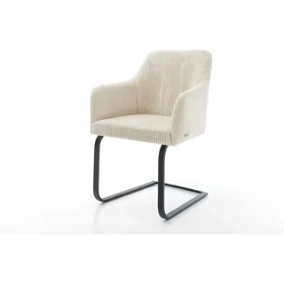 Freischwinger Greg-Flex Cord Beige Freischwinger flach Schwarz Taschenfederkern