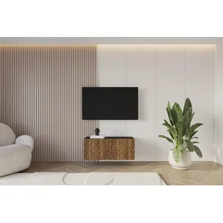 altdecor VIRA-W TV-Lowboard 100x40x40 cm Schwarz/Katania Holz/MDF