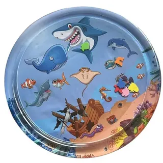 Magni Baby water play mat with sea creatures - round blue