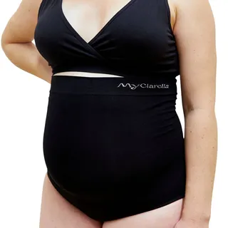 MyClarella® Bump Panty – mitwachsende Schwangerschaftsunterhose, nahtlos, mit Baumwolle 1 St schwarz