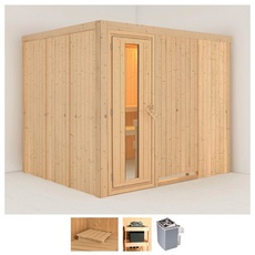 Bild von Sauna »Gitte«, (Set), 9-kW-Ofen mit integrierter Steuerung beige