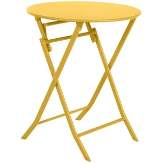 Hespéride - Runder klappbarer Gartentisch Greensboro Senfgelb - 2 Plätze - Senfgelb