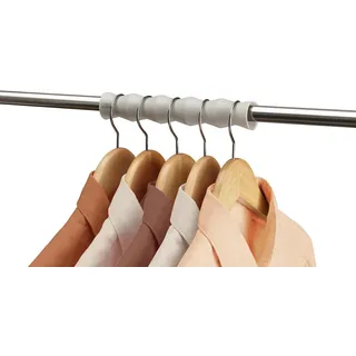 Joseph Joseph Orderly Kleiderstangen Abstandshalter 2pk, für Hemden, Röcke und Hosen, Kleiderbügel und Garderobe Stangen Organizer, Ecru