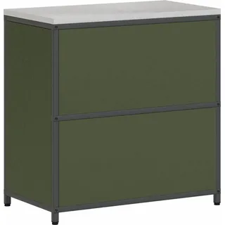 vidaXL Küchenaufbewahrung mit Regal Olive Grün 60 x 50 x 92 cm Stahl - Grün