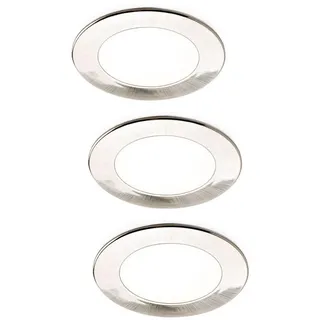 HKT Unterbauleuchten-Set , Edelstahlfarben , Metall , 3-teilig , 68x68x8 cm , transportabel, gleichmäßige Lichtverteilung , Küchen, Küchenausstattung