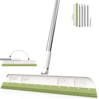 Abzieher Boden, 150cm Wasserschieber Bodenabzieher Dusche, Duschabzieher Langer Stiel, Fensterabzieher Mit Stiel Wasser Wischer Duschwischer(Grün)
