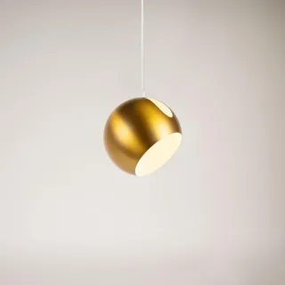 s.luce Ball 1-flg. Ø 20 cm rund/Gold/Weiß Metall