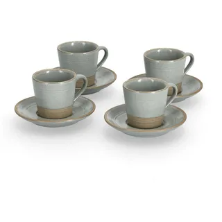 Zeller Espresso-Set 8-tlg. 60 ml grau/blau/grün