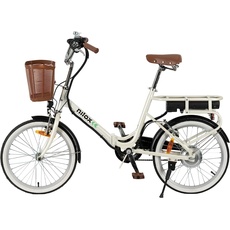Nilox E-Bike J1 Plus, Klappbares Elektrofahrrad mit Tretunterstützung, 40 km Reichweite, bis zu 25 km/h, High-Speed-Antrieb 250 W, 36 V 7,5 Ah Lithium-Akku, 20" Räder, Ergonomischer Sattel