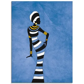 Artland Glasbild »Afrikanische Frau« Frau 1 Stk. tlg. in verschiedenen Größen, blau