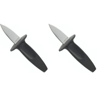 Arcos Professionelle Geräte - Austernmesser - Klinge Edelstahl 60 mm - HandGriff Polypropylen Farbe Schwarz (Packung mit 2)