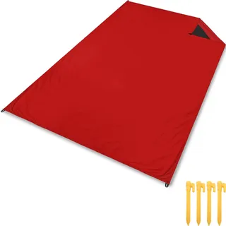 gipfelsport Picknickdecke - Outdoor Picknick Decke I Stranddecke, wasserdicht, waschbar, sandfrei I 150x110cm groß I rot