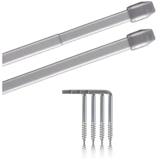 BestLivings Scheibenstange 1-läufig Ø 10 mm 60 cm Silber