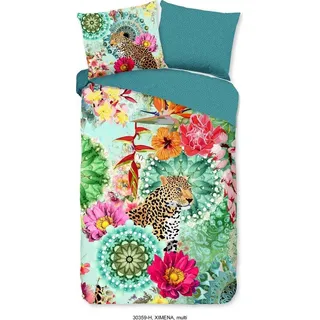 HIP Bettbezug "Mandalas, Blumen und ein Leopard" - multi - (140x200/220 cm) - Baumwolle Satin - Bunt