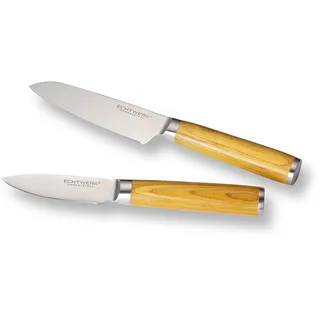 Echtwerk Damaszener Messerset 13 cm 2-tlg. Damaststahl/Pakka-Holz