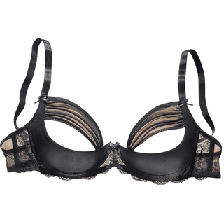 Büstenhebe PETITE FLEUR GOLD, Damen, Gr. 85, Cup B, schwarz, Spitze, Obermaterial: 90% Polyamid, 10% Elasthan, BHs Büstenhebe, mit Bügel und Jacquradspitze, sexy Dessous, Reizwäsche
