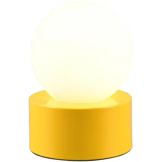 REALITY Tischleuchte Countess R59051016 gelb, Glas weiß, E14