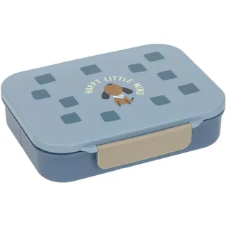 Lässig Kinder Brotdose Frühstücksbox BPA-frei mit herausnehmbarer Trennung/Bento-Lunchbox Pattern Party blue/green