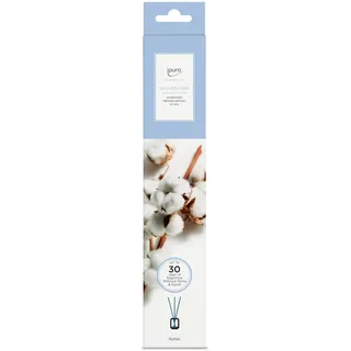 ipuro Essentials Scented Stick Cotton Fields - Raumduftstäbchen mit sanftem, pudrigem Duft & einem Hauch Vanille - Duftstäbchen aus Holz ohne Flüssigkeit - Raumerfrischer - Raumduft Sticks ohne Vase