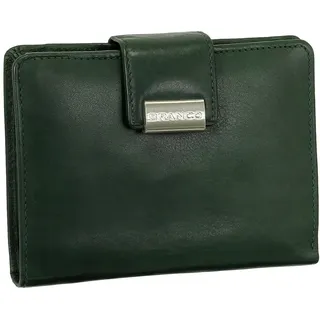 Ledershop24 Leder Damen Geldbörse Portemonnaie Geldbeutel XXL mit Druckknopf 10 cm Farbe Grün
