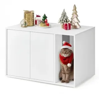 songmics home Katzenklo-Schrank werkzeuglose Montage Push-to-Open Türen