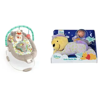 Bright Starts, Disney Baby, Winnie Puuh Wippe mit Vibrationen & Simba 6315874904 - Winnie Puuh, Bär, Kuscheltier als (Keine Vorschläge)