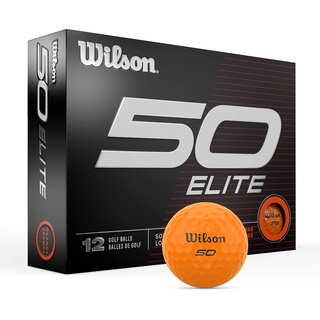 Wilson Unisex-Erwachsene Fifty Elite Golfbälle, Orange/Abendrot im Zickzackmuster (Sunset Chevron)