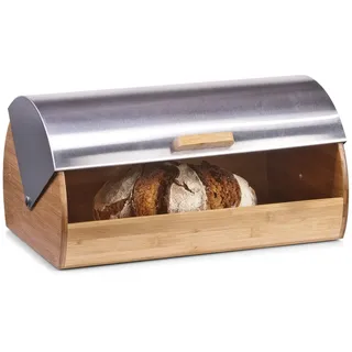 Zeller Present Brotkasten 39 x 25.5 x 18.5 cm, Bamboo/Edelstahl, Sonstige