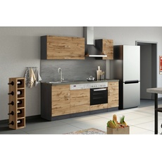 Bild Küchenzeile Sorrento II 210 cm wotan eiche/grafit