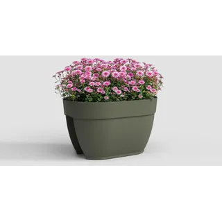 Artevasi Capri Campana Balkon Blumenkasten, 40cm, Farbe Trockengrün