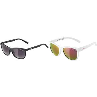 ALPINA JAIDA - Verspiegelte und Bruchsichere Sonnenbrille Mit 100% UV-Schutz & LUZY - Verspiegelte und Bruchsichere Sonnenbrille Mit 100% UV-Schutz Für Kinder, white gloss, One Size